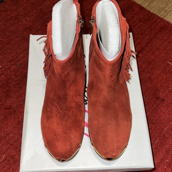 Matisse Fringe Rust Ankle Boots 8.5 NWT - Picture 3 of 7